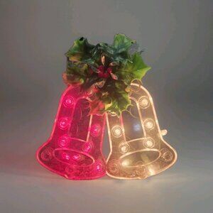 Vintage Noma 20 Light Twin Bell Christmas Tree Topper Flashing Or Non Flashing